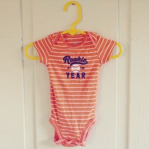 0-3 MONTH ONESIE - ORANGE